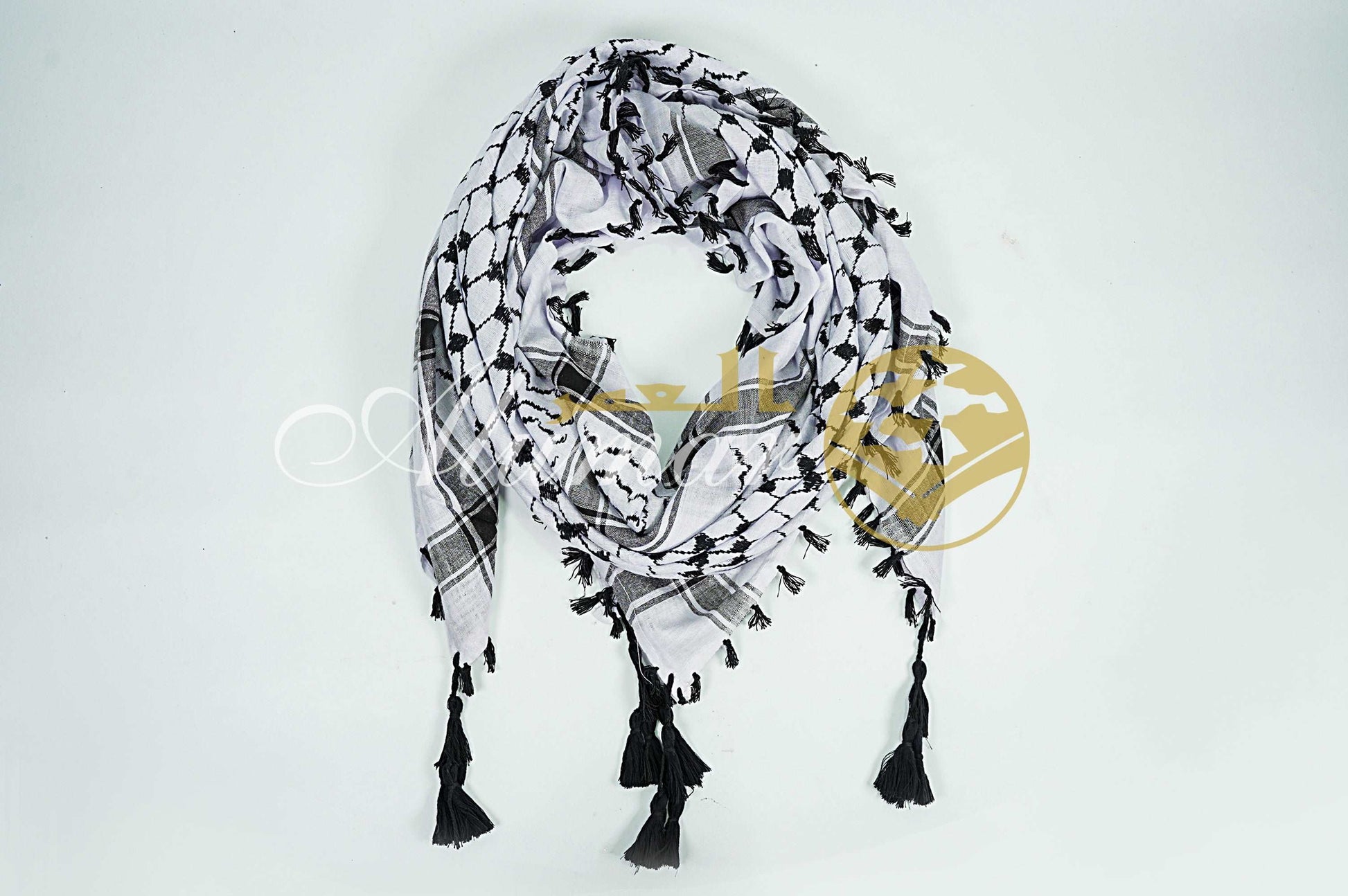 Cotton Keffiyeh Scarf with tussels regular